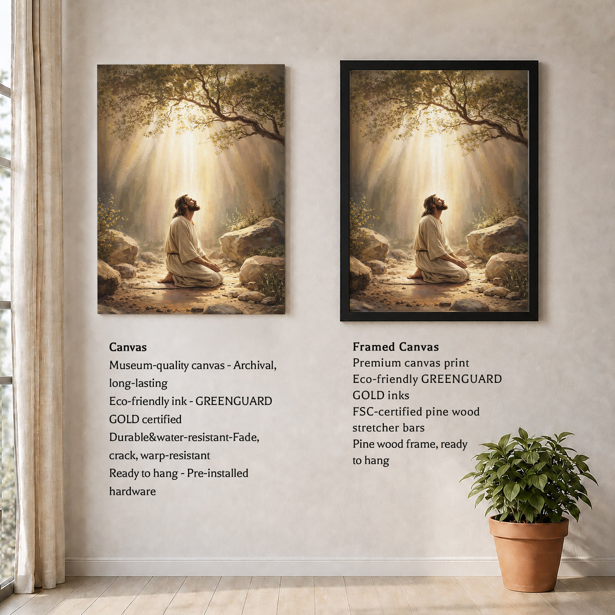 Prayer in the Light Poster/Canvas