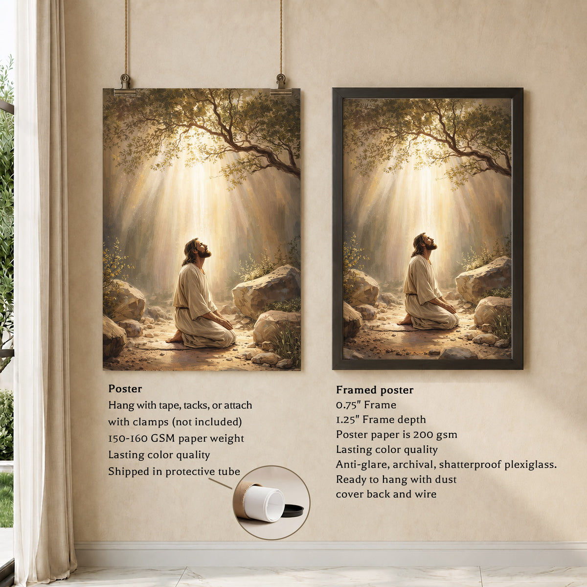 Prayer in the Light Poster/Canvas
