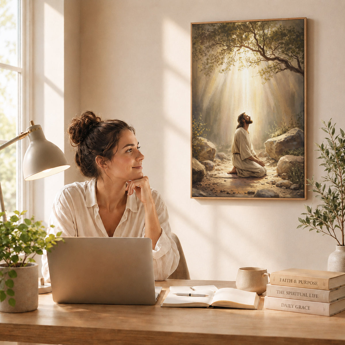Prayer in the Light Poster/Canvas