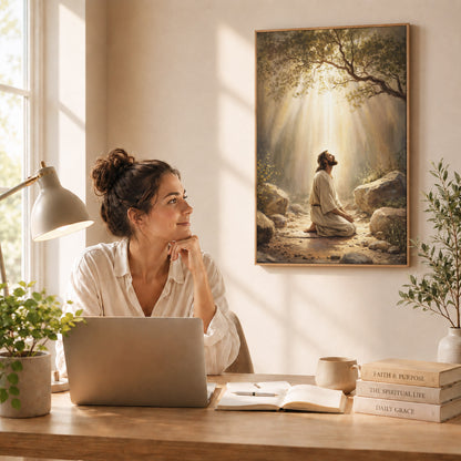 Prayer in the Light Poster/Canvas