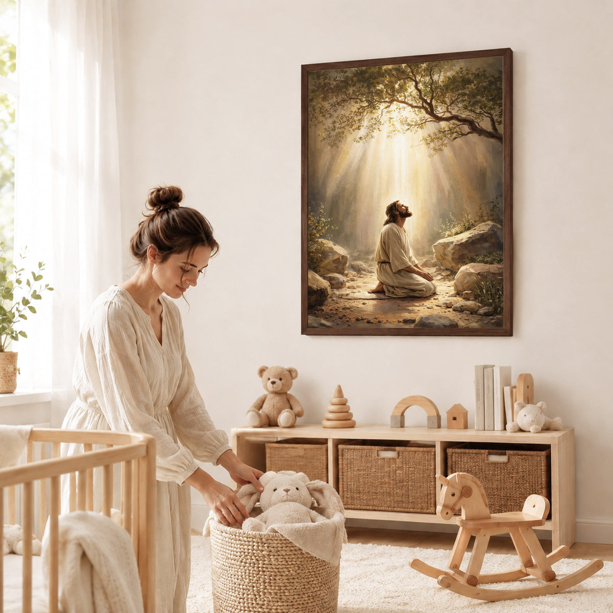 Prayer in the Light Poster/Canvas