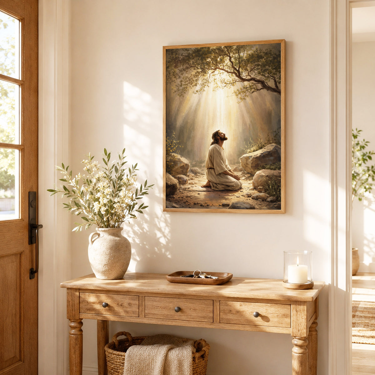 Prayer in the Light Poster/Canvas