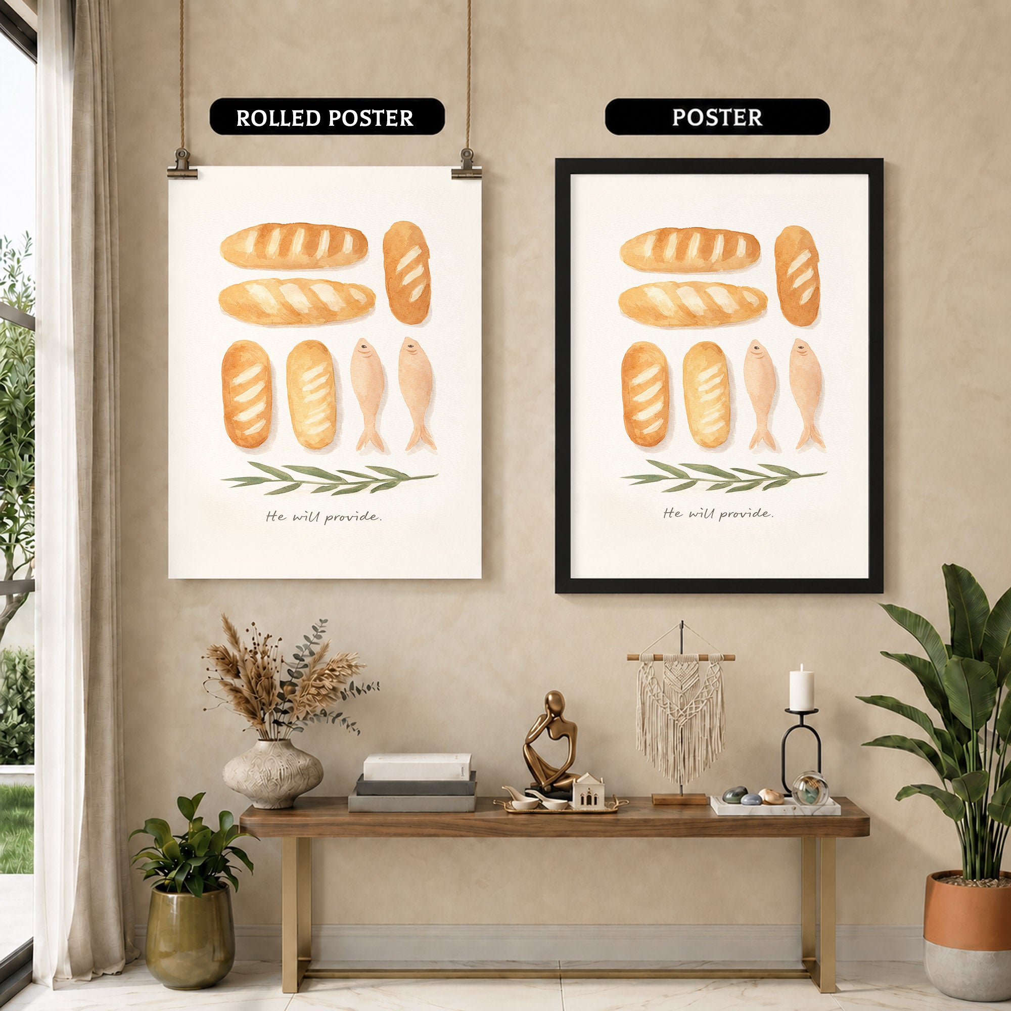 Loaves & Fish Faith Poster/Canvas