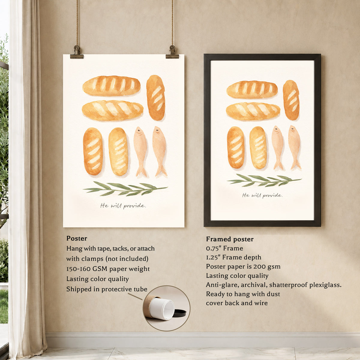 Loaves & Fish Faith Poster/Canvas