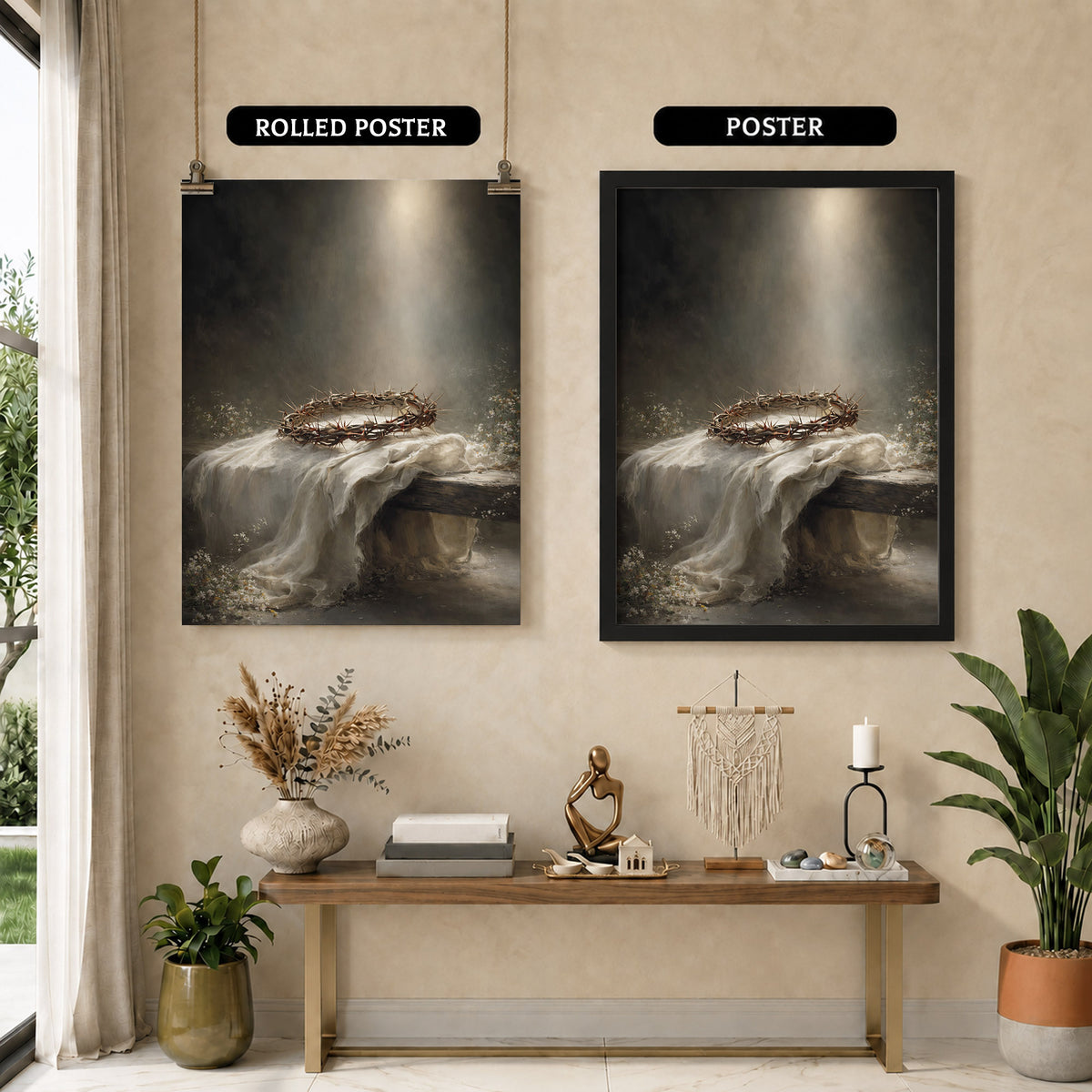 Crown of Thorns Still Life Christian Wall Art Poster/Canvas