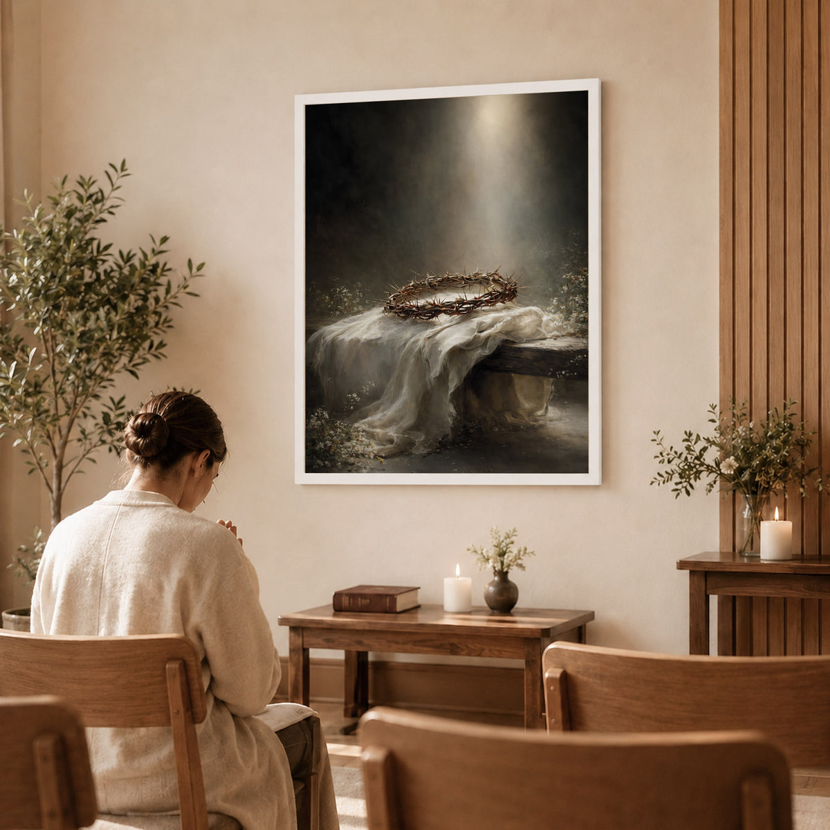 Crown of Thorns Still Life Christian Wall Art Poster/Canvas