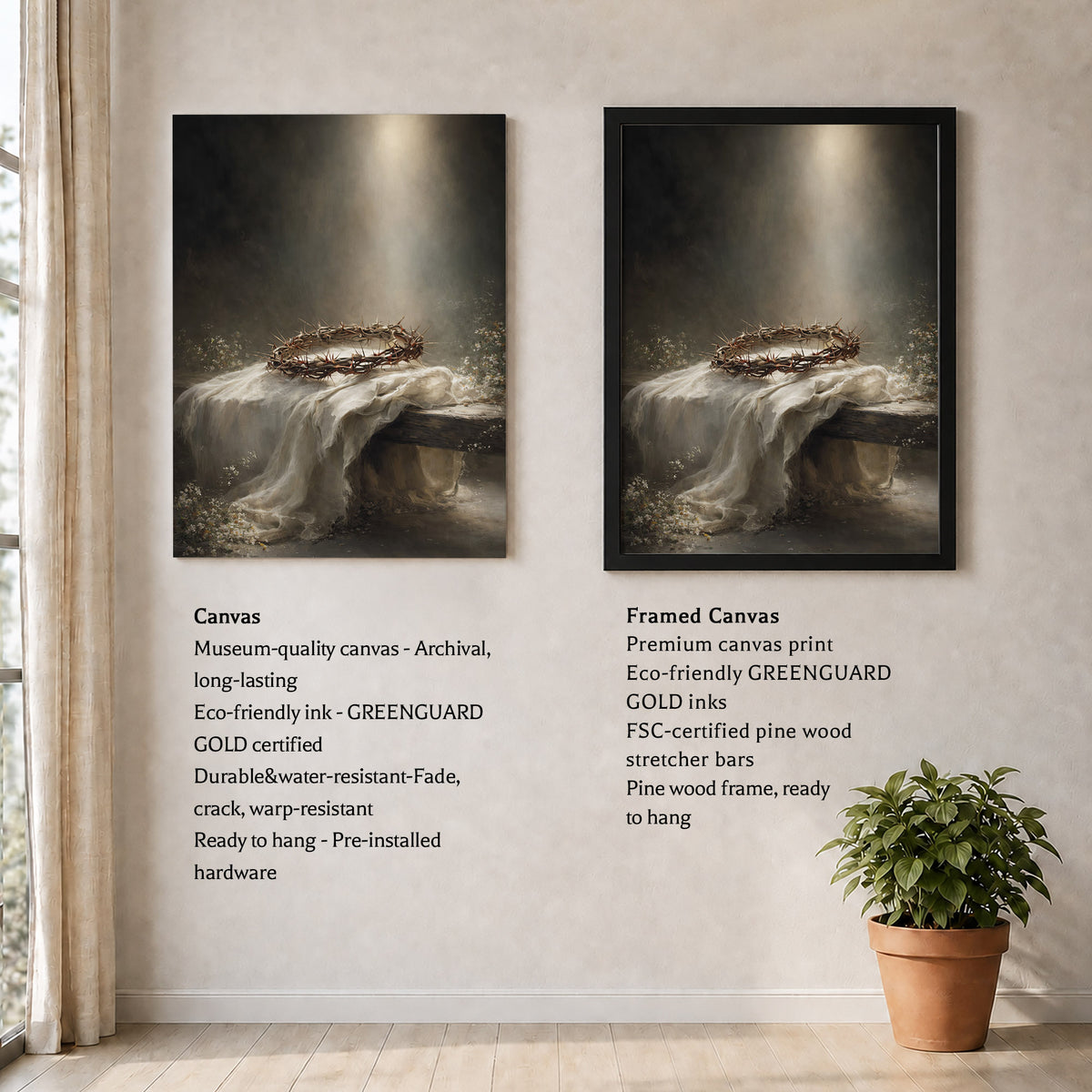 Crown of Thorns Still Life Christian Wall Art Poster/Canvas