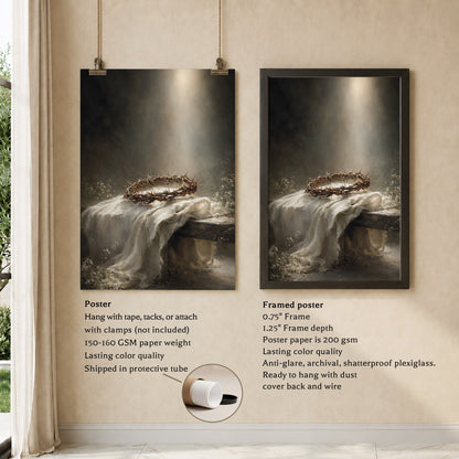 Crown of Thorns Still Life Christian Wall Art Poster/Canvas