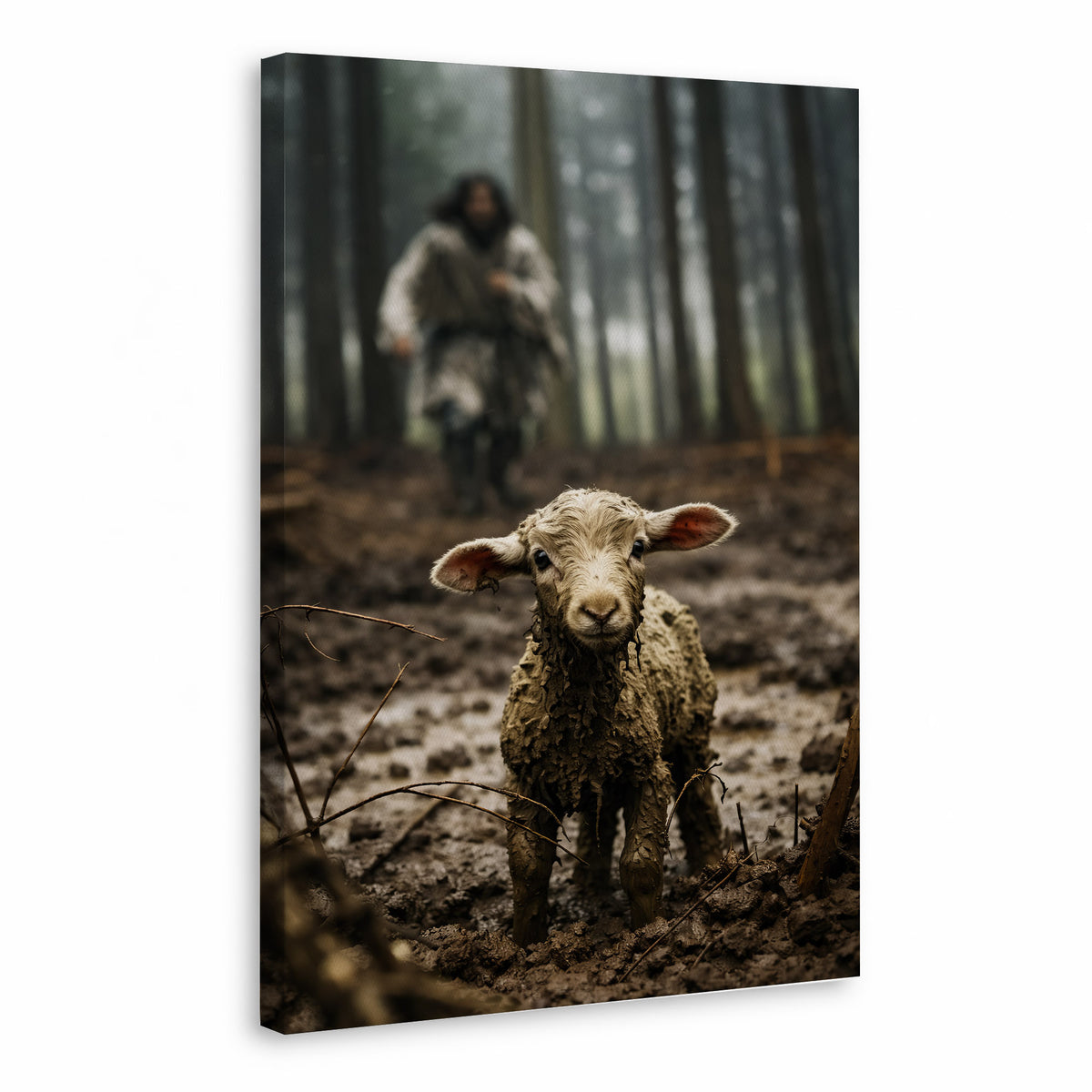 Jesus and Lamb Poster/Canvas