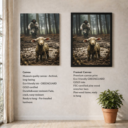 Jesus and Lamb Poster/Canvas