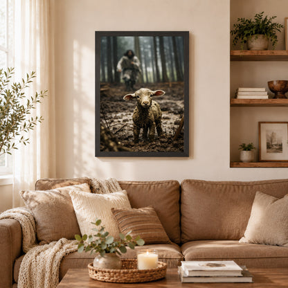 Jesus and Lamb Poster/Canvas