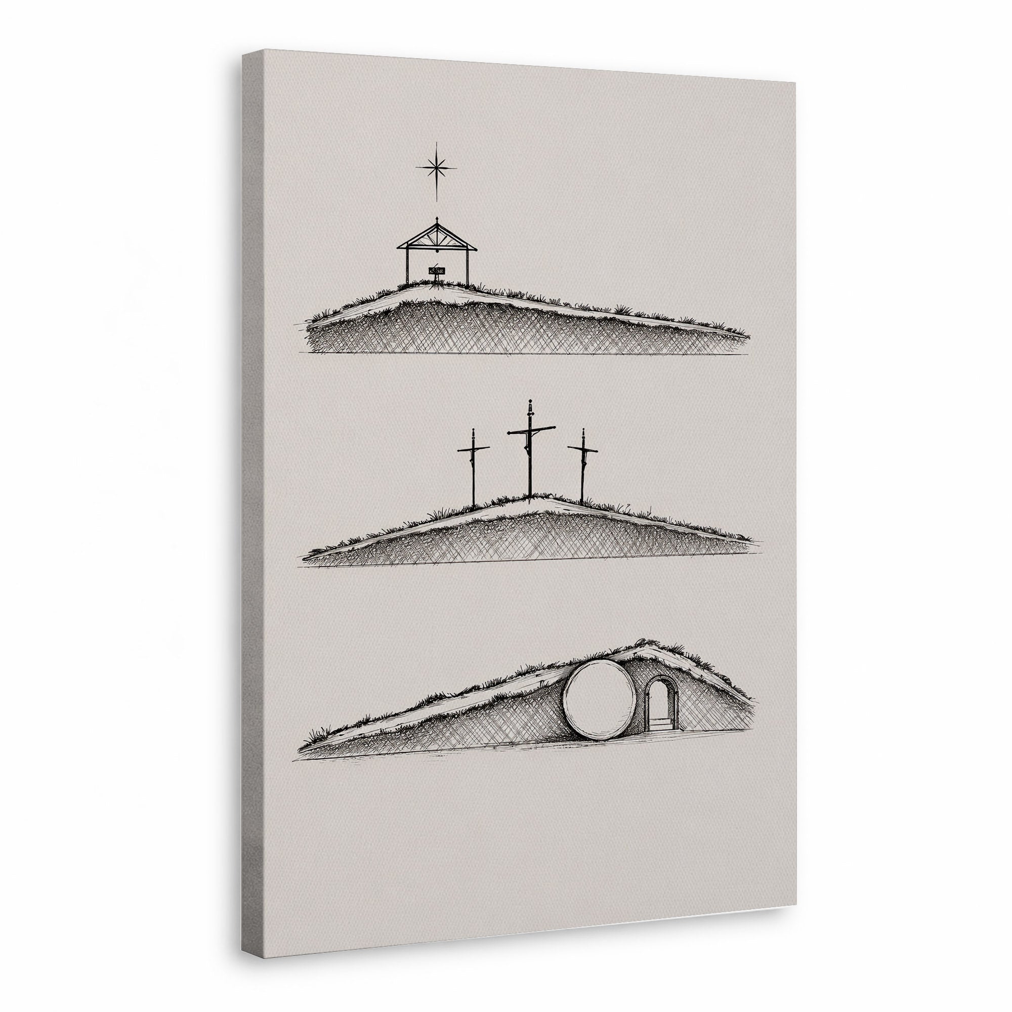 Christian Timeline Minimal Line Art Poster/Canvas