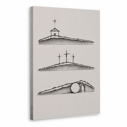 Christian Timeline Minimal Line Art Poster/Canvas