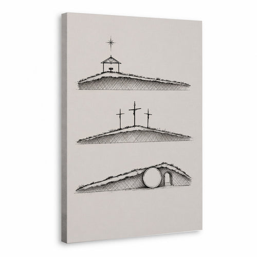 Christian Timeline Minimal Line Art Poster/Canvas