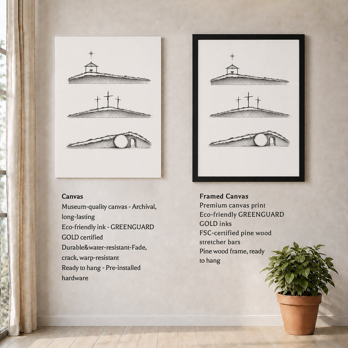 Christian Timeline Minimal Line Art Poster/Canvas
