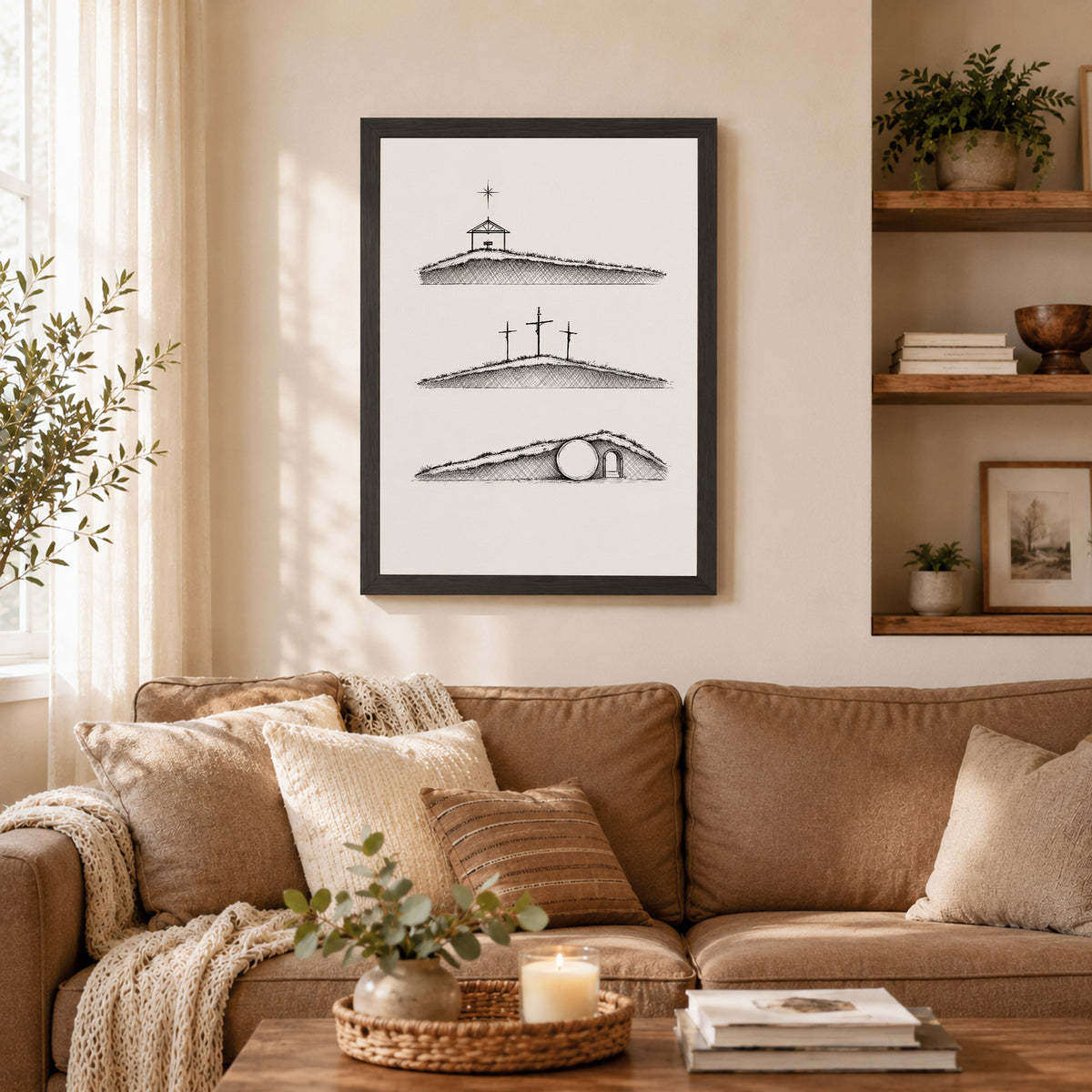 Christian Timeline Minimal Line Art Poster/Canvas