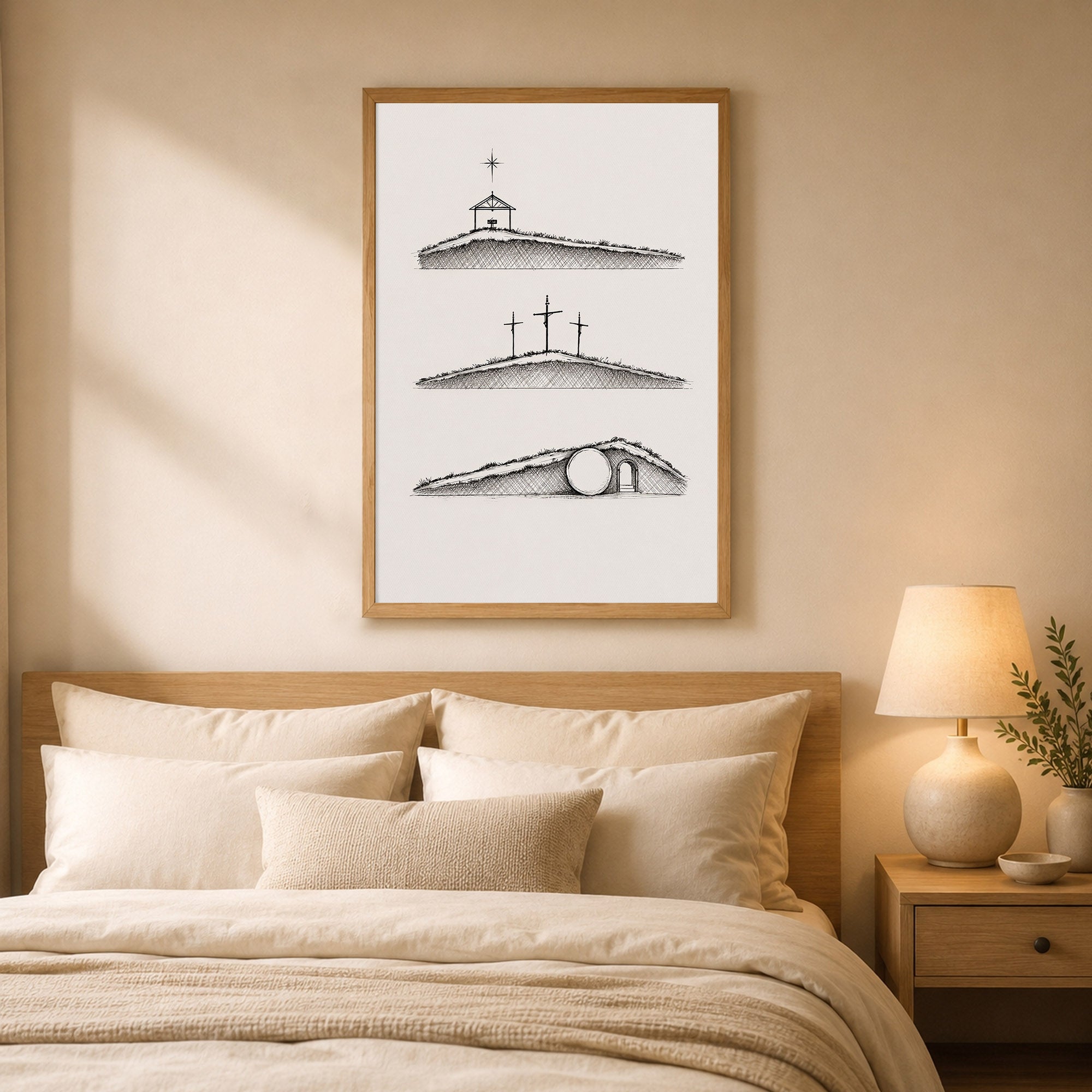 Christian Timeline Minimal Line Art Poster/Canvas