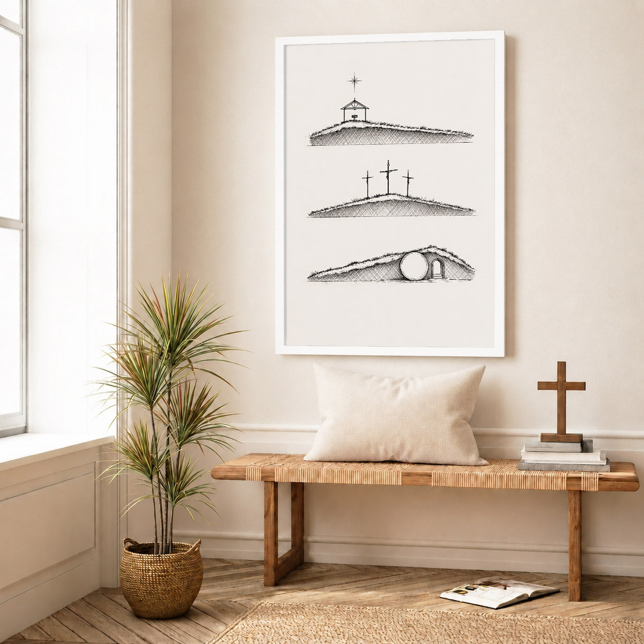 Christian Timeline Minimal Line Art Poster/Canvas
