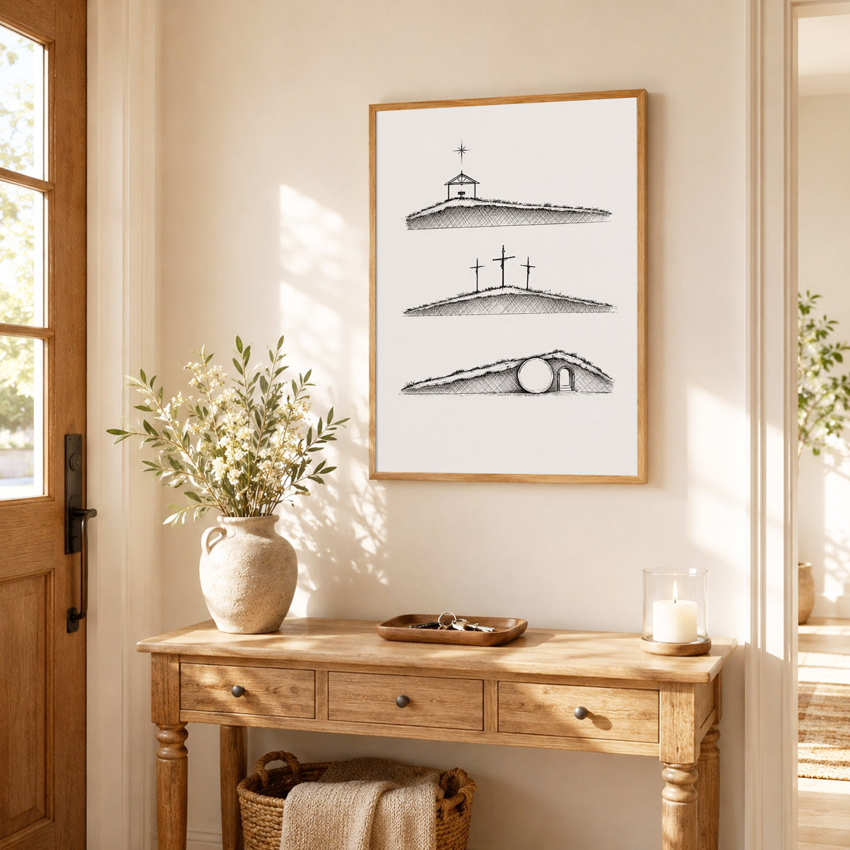Christian Timeline Minimal Line Art Poster/Canvas