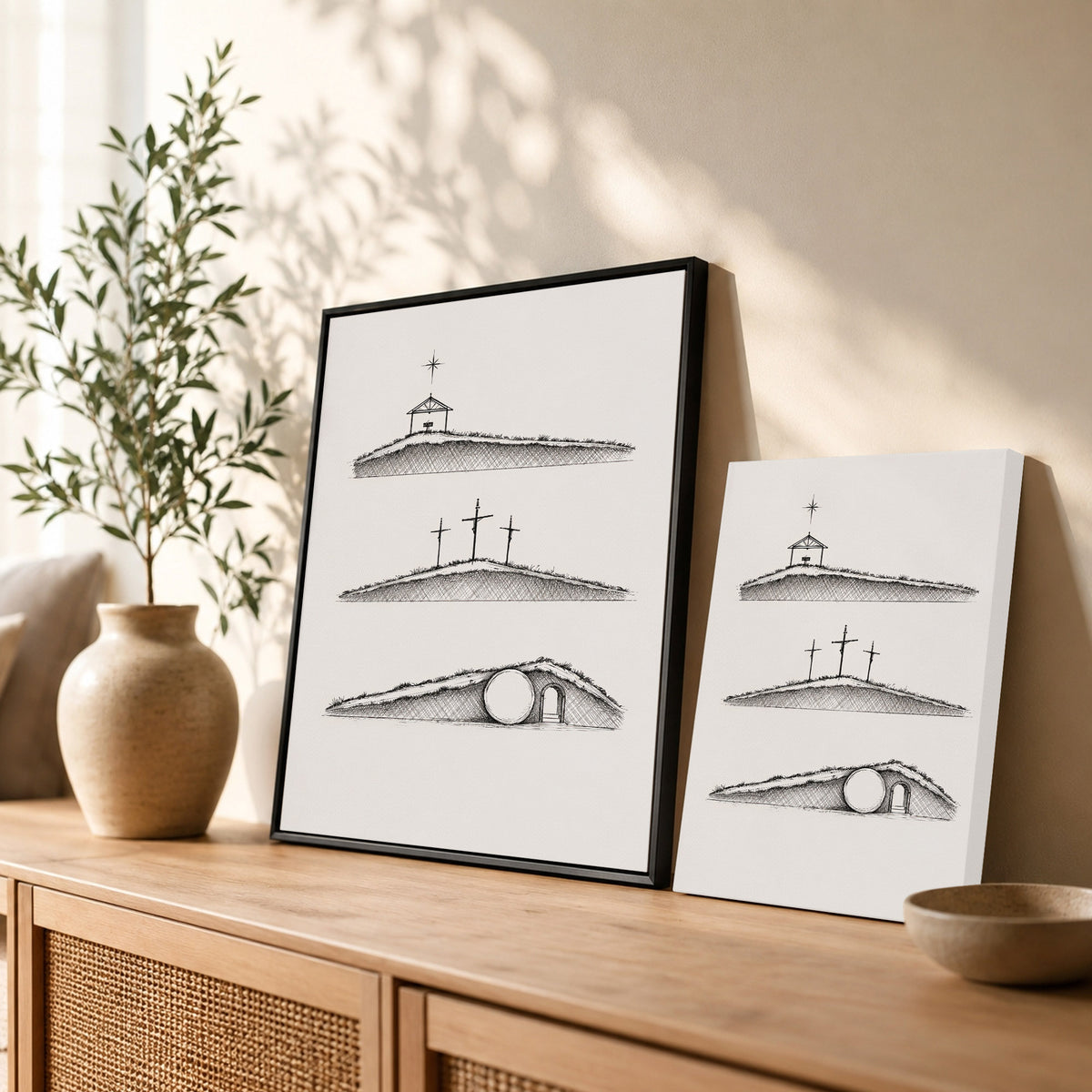 Christian Timeline Minimal Line Art Poster/Canvas