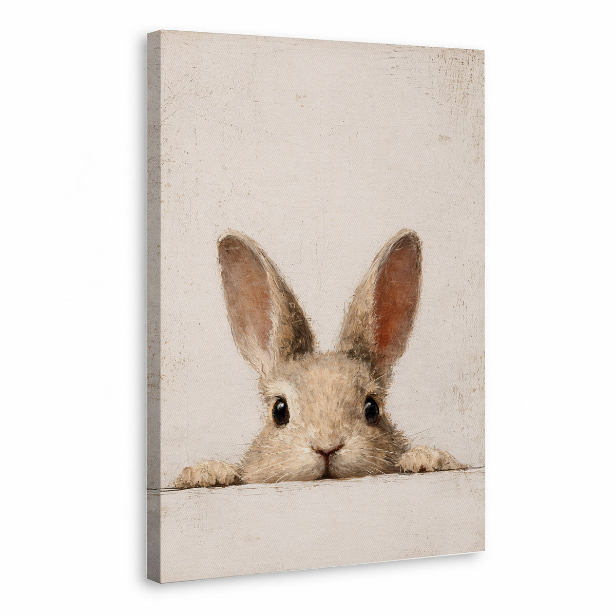 Curious Bunny Minimalist Kids Room Decor - Poster/Canvas
