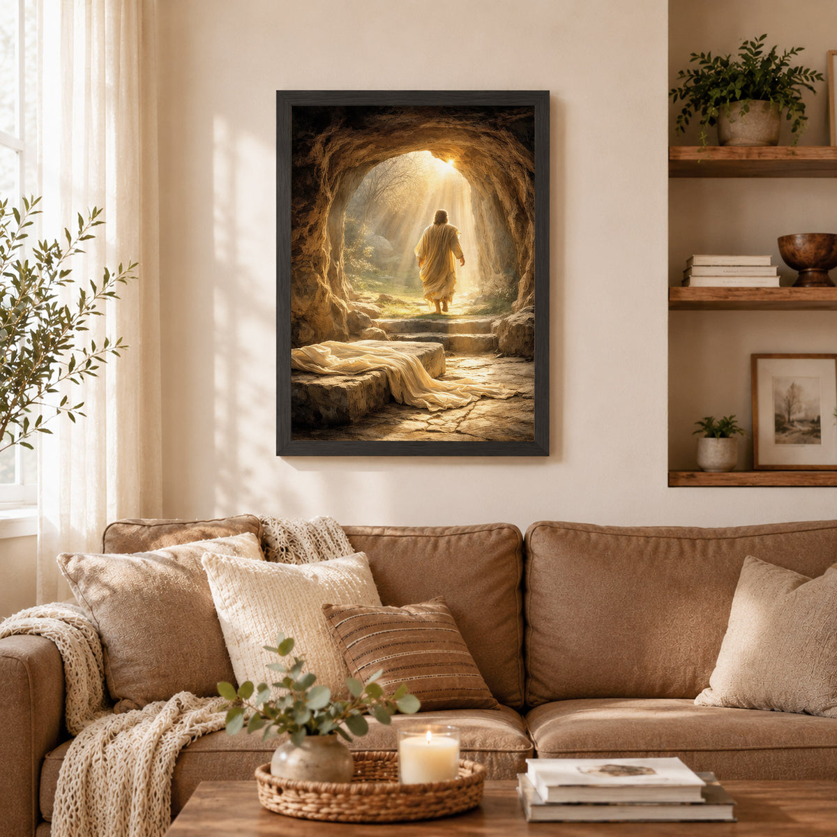 Resurrection Light Jesus Christian Wall Art Poster/Canvas