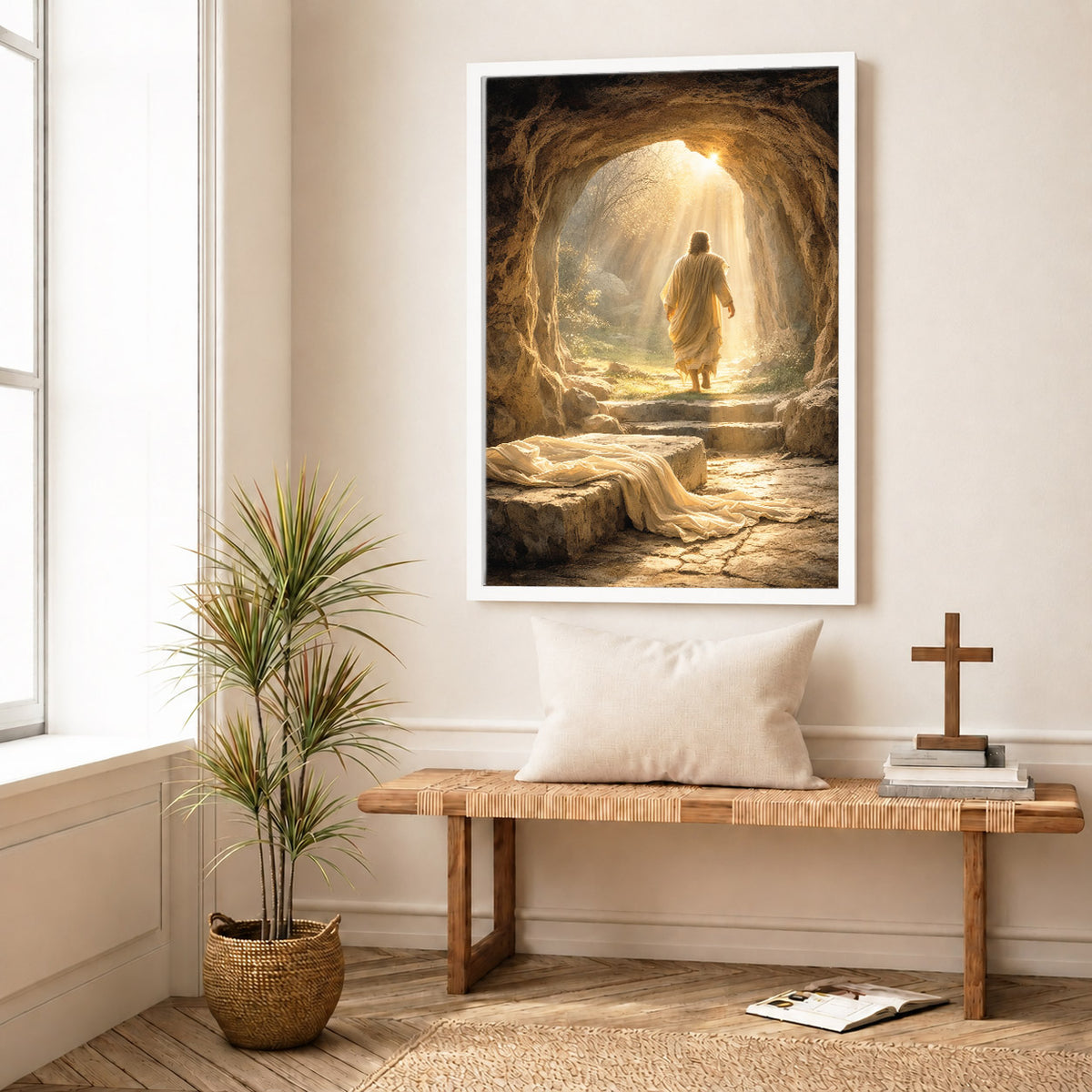 Resurrection Light Jesus Christian Wall Art Poster/Canvas