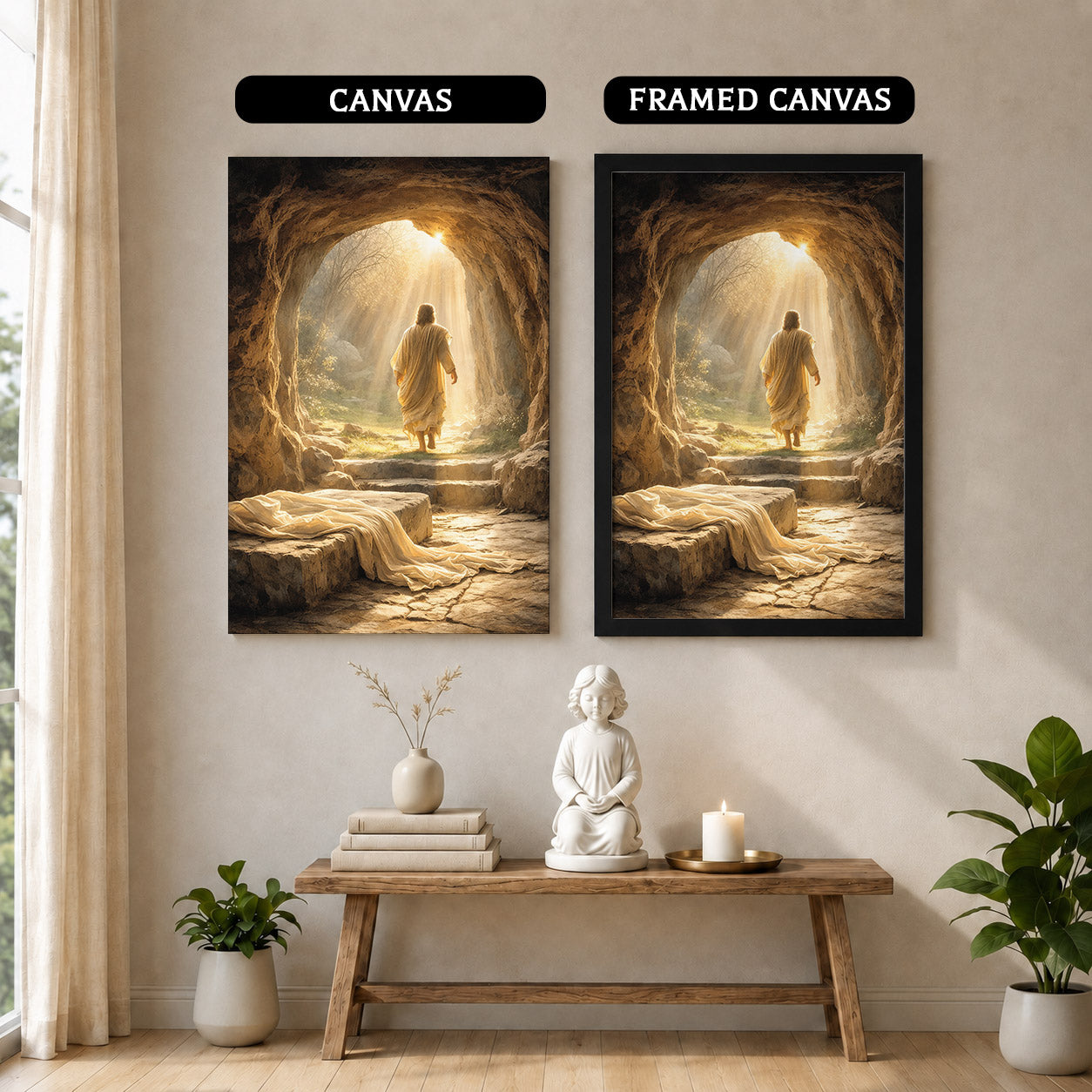 Resurrection Light Jesus Christian Wall Art Poster/Canvas