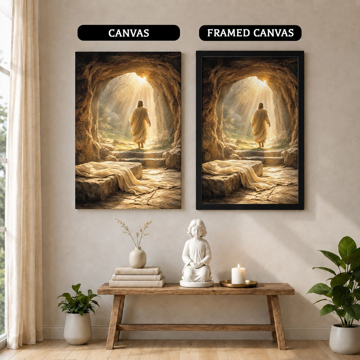 Resurrection Light Jesus Christian Wall Art Poster/Canvas