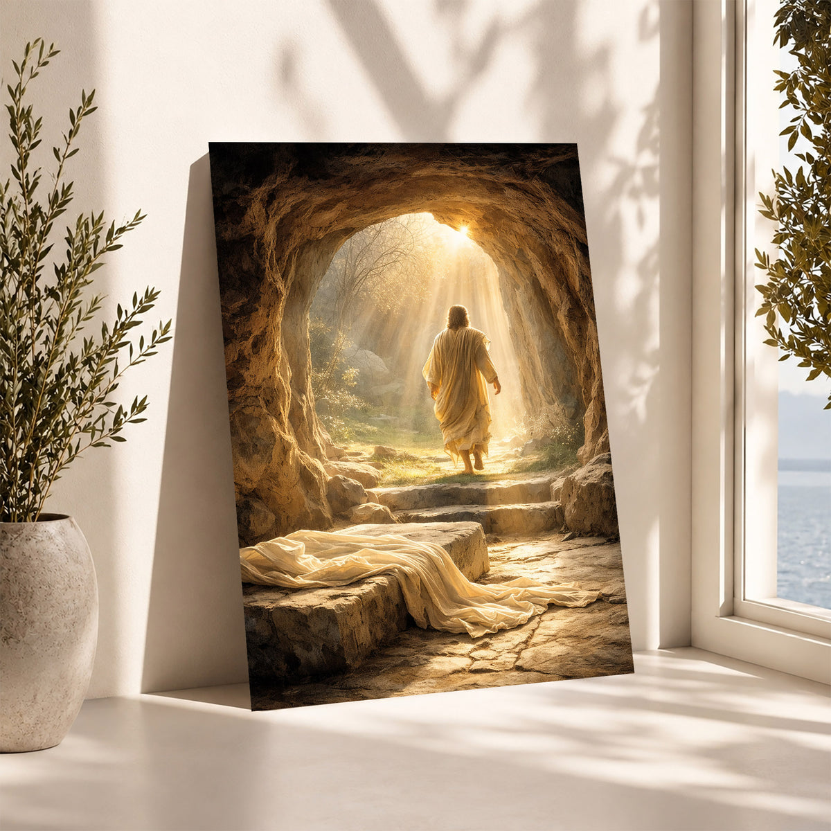 Resurrection Light Jesus Christian Wall Art Poster/Canvas