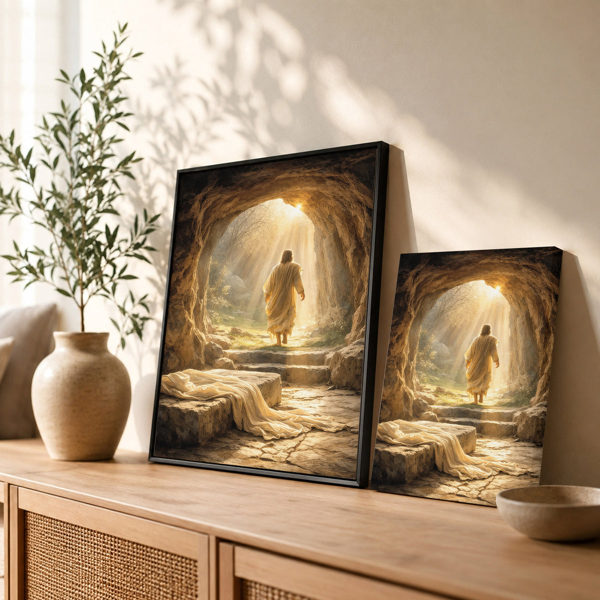 Resurrection Light Jesus Christian Wall Art Poster/Canvas