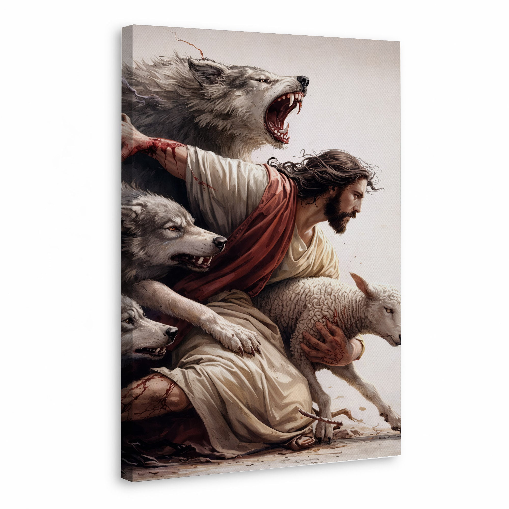 The Good Shepherd Protector Christian Wall Art Poster/Canvas