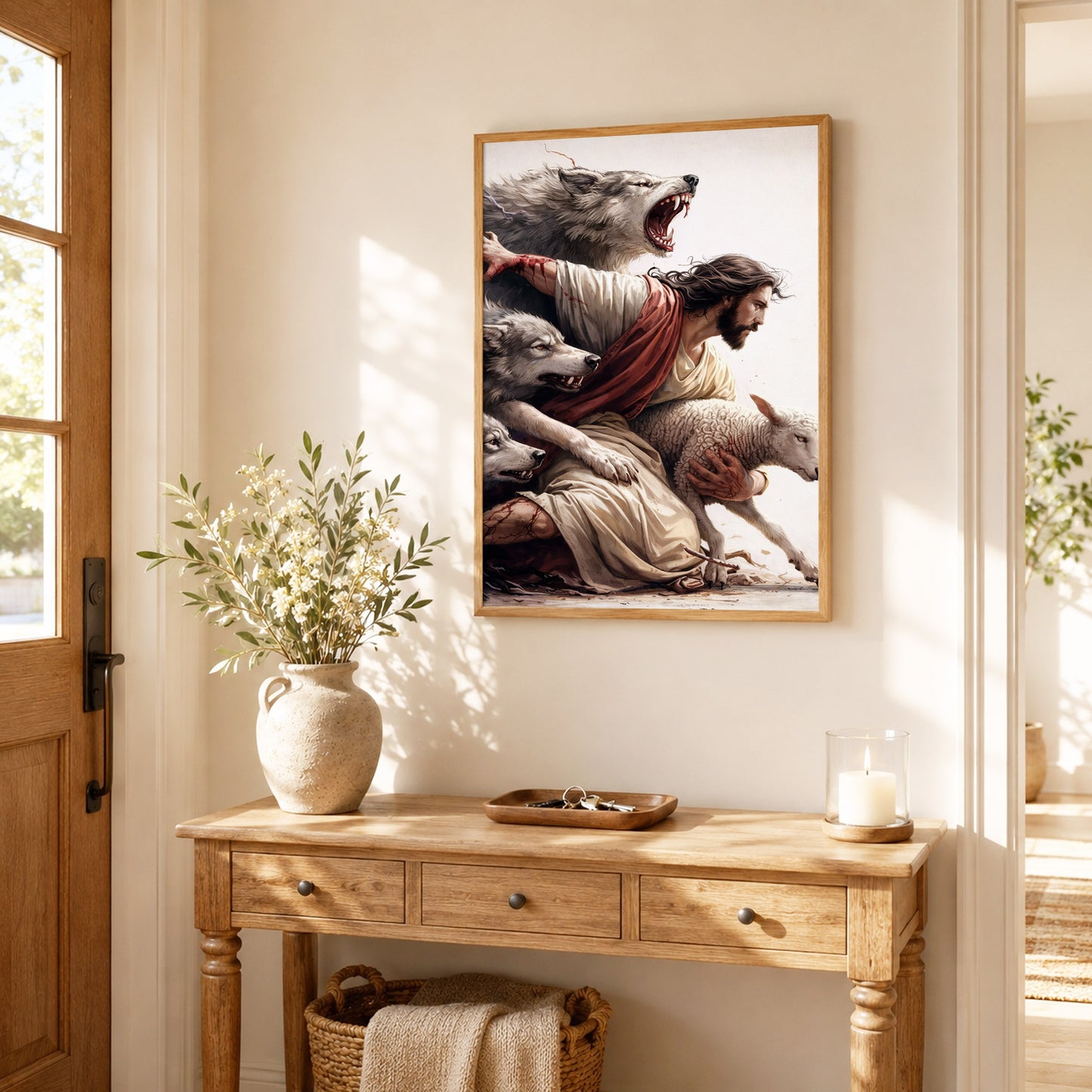 The Good Shepherd Protector Christian Wall Art Poster/Canvas