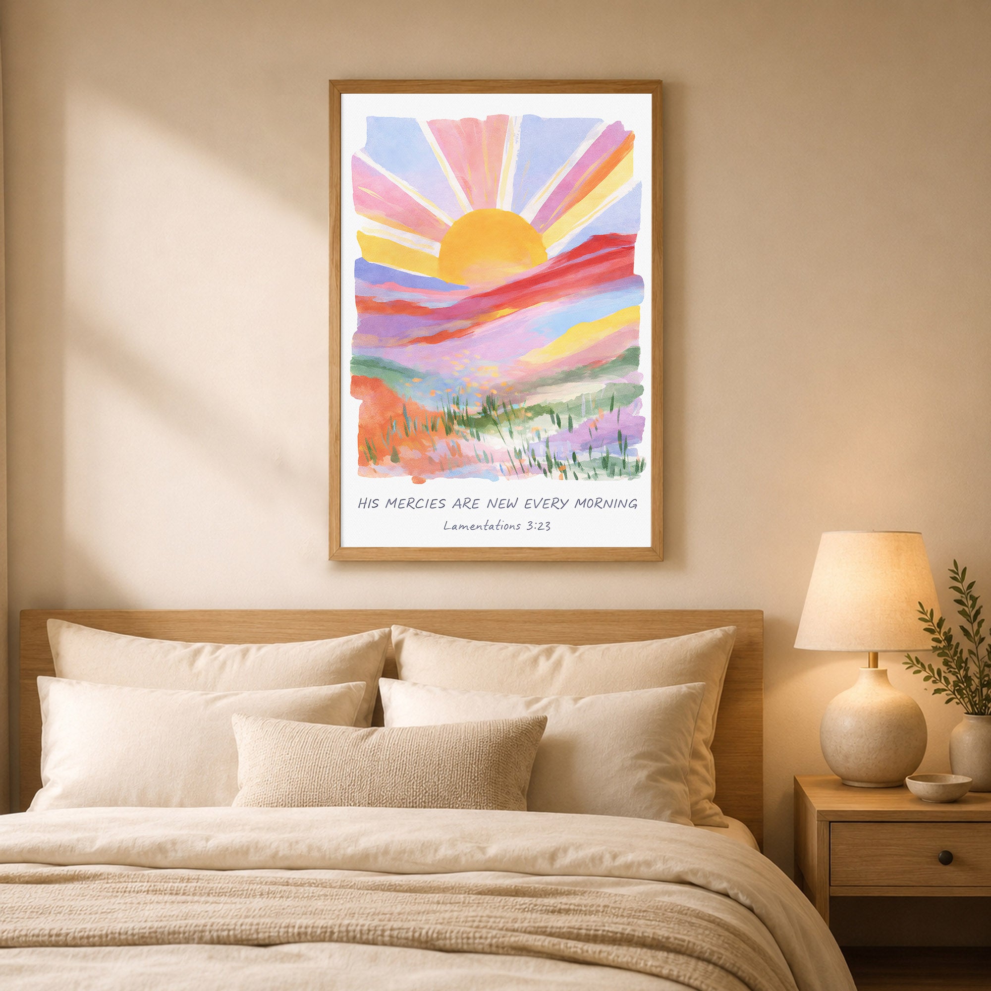 His Mercies Are New Every Morning Christian Wall Art Poster/Canvas