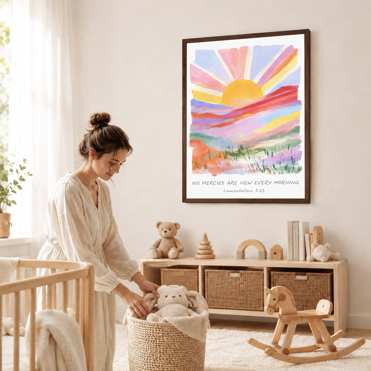 His Mercies Are New Every Morning Christian Wall Art Poster/Canvas
