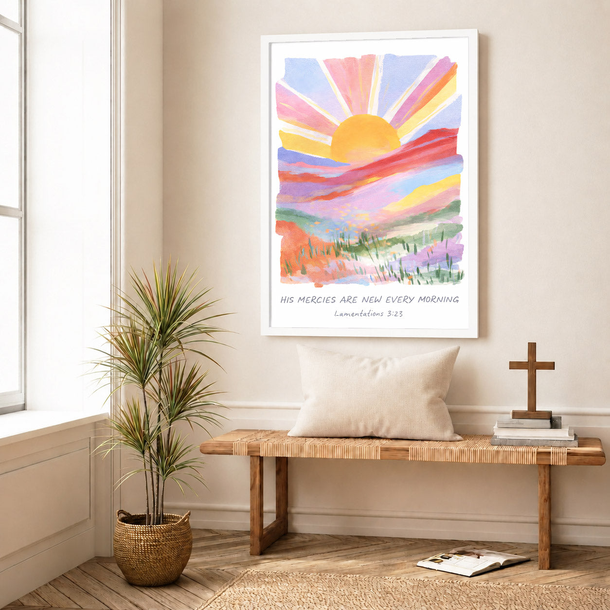 His Mercies Are New Every Morning Christian Wall Art Poster/Canvas