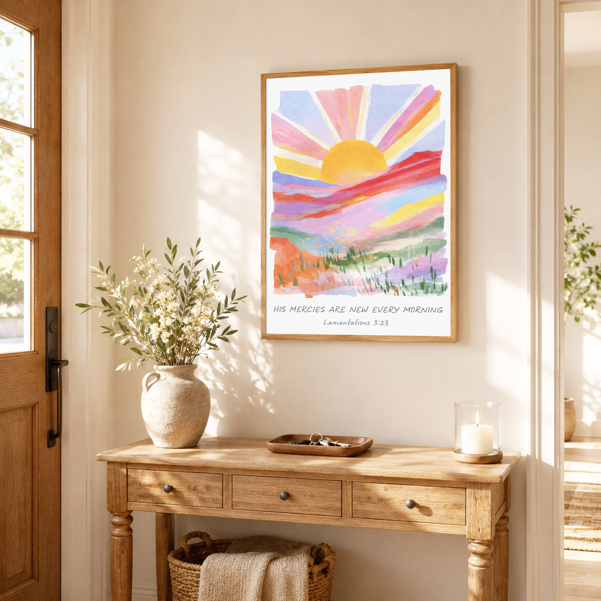 His Mercies Are New Every Morning Christian Wall Art Poster/Canvas