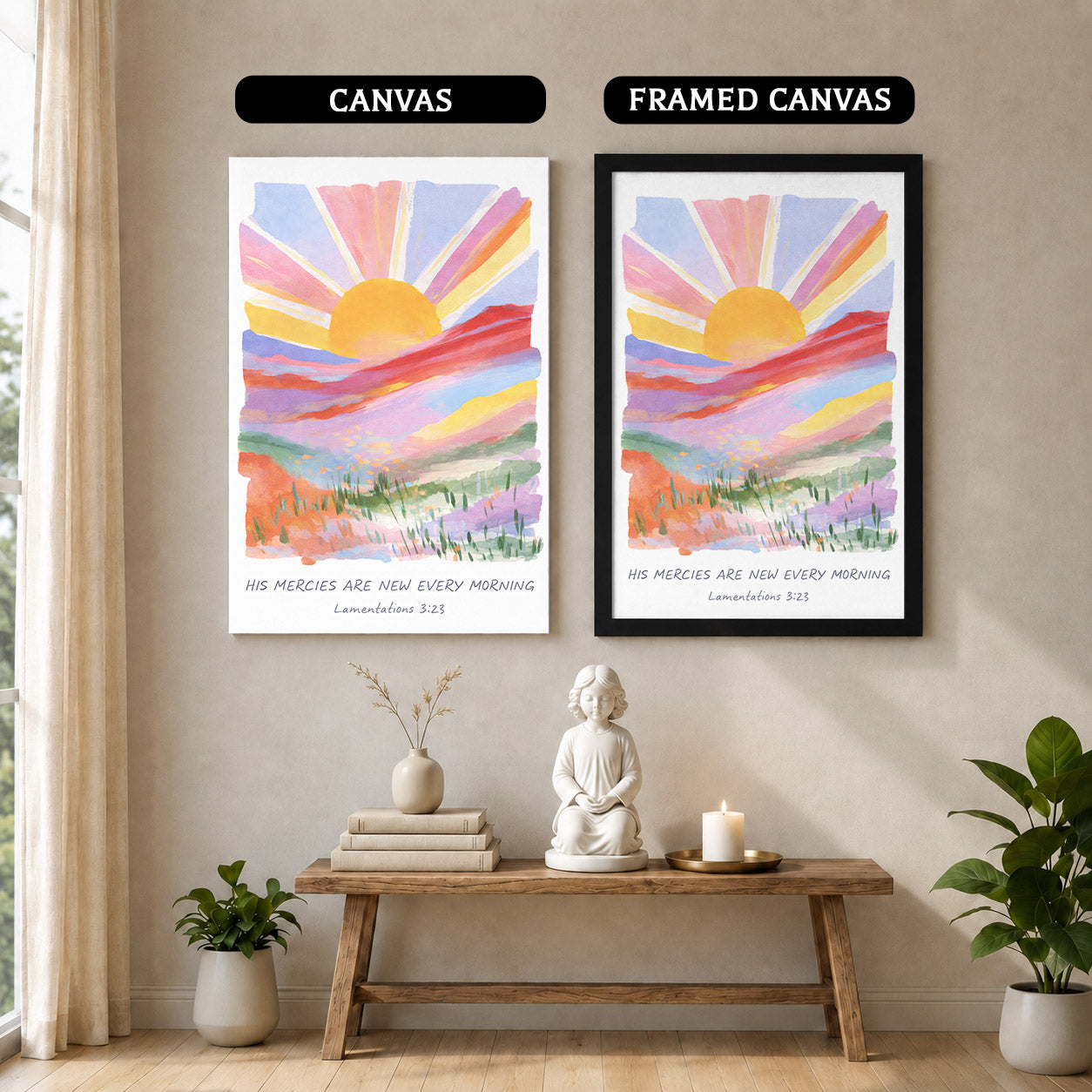His Mercies Are New Every Morning Christian Wall Art Poster/Canvas
