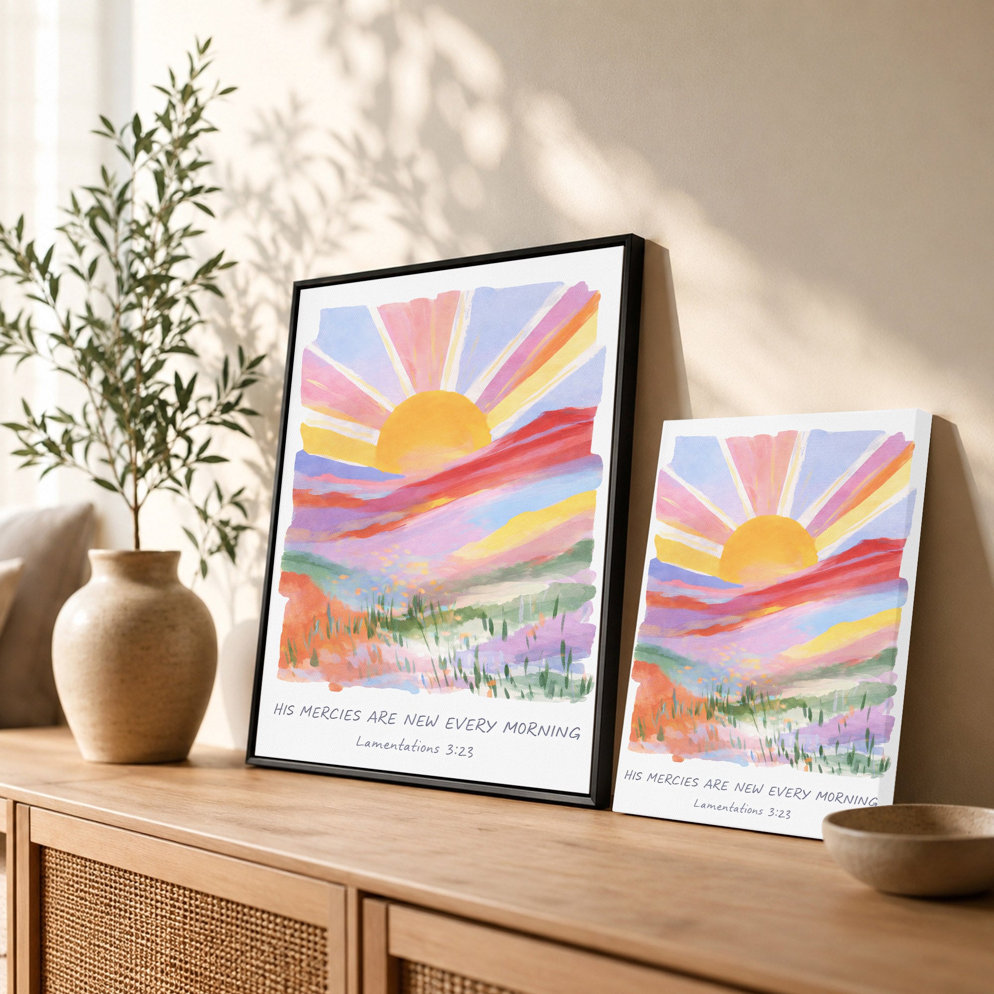 His Mercies Are New Every Morning Christian Wall Art Poster/Canvas