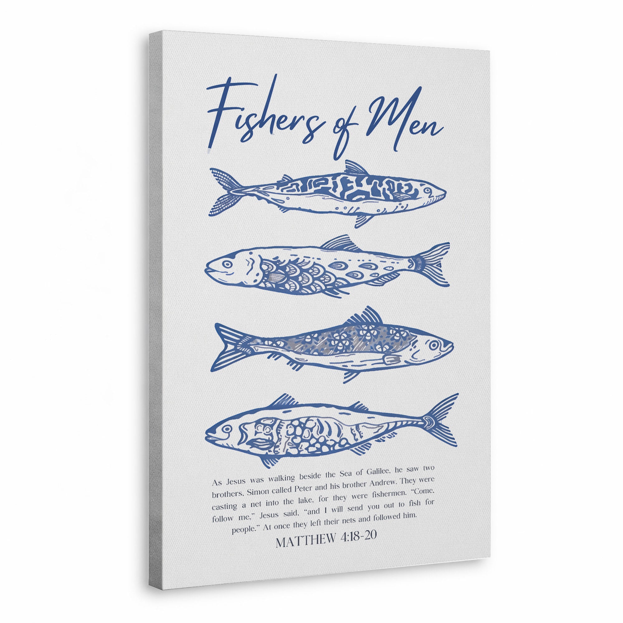 Fishers of Men Scripture Poster/Canvas