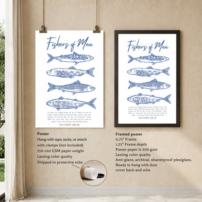 Fishers of Men Scripture Poster/Canvas
