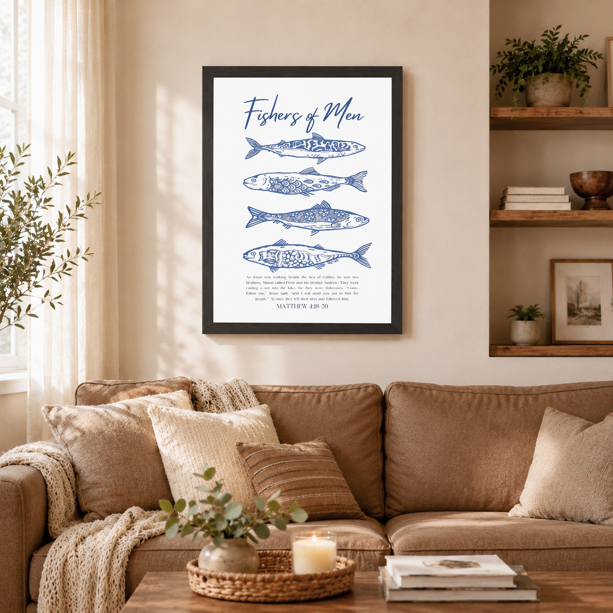 Fishers of Men Scripture Poster/Canvas