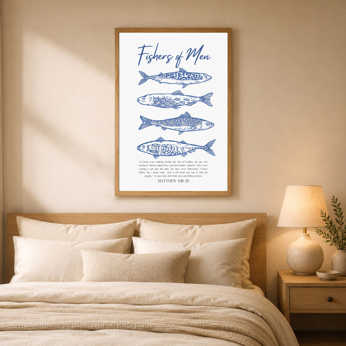 Fishers of Men Scripture Poster/Canvas