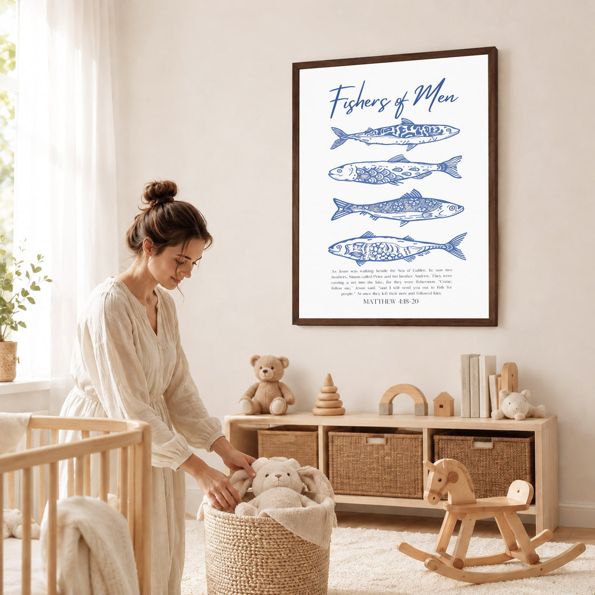Fishers of Men Scripture Poster/Canvas