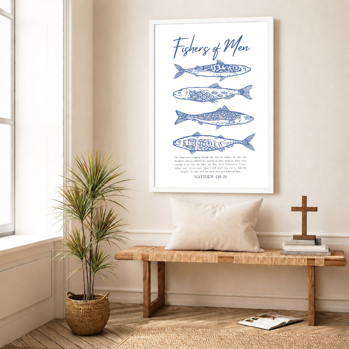 Fishers of Men Scripture Poster/Canvas