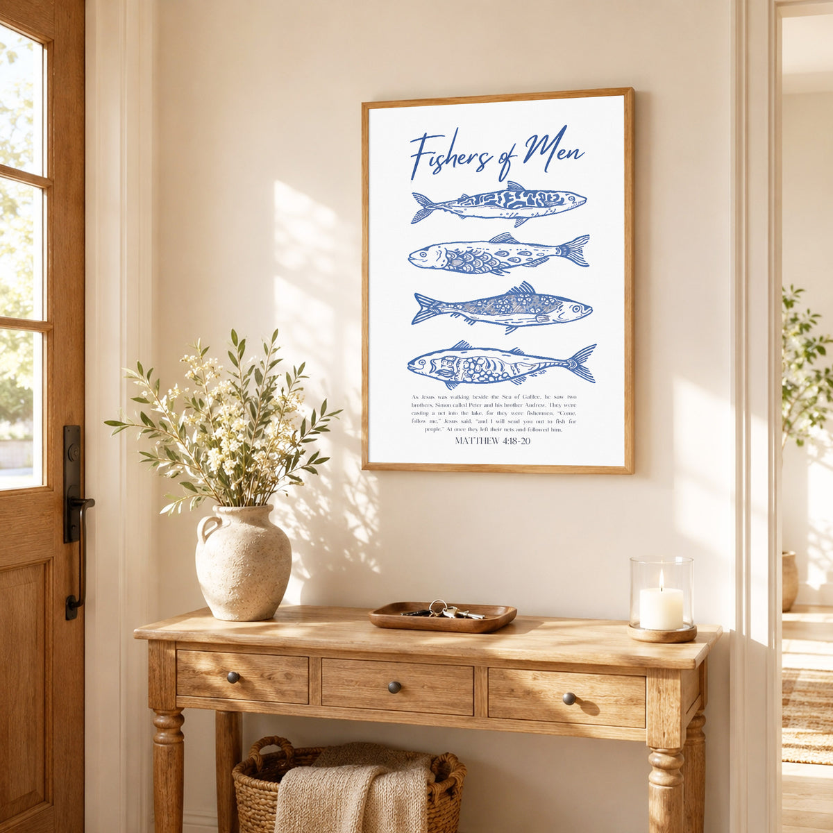 Fishers of Men Scripture Poster/Canvas