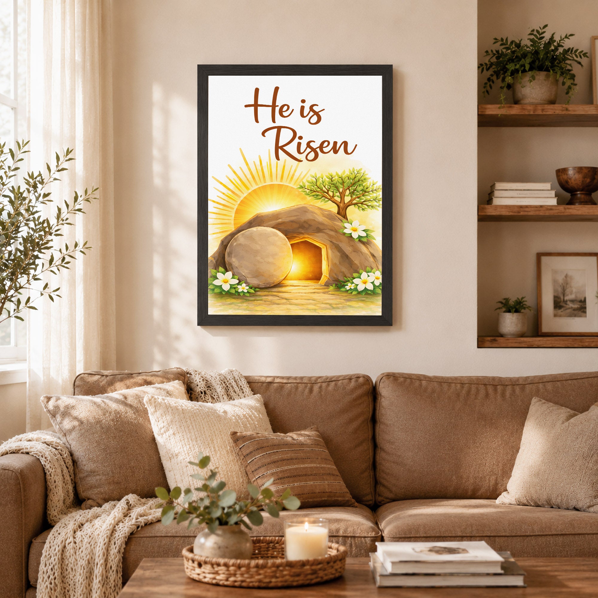 He Is Risen Resurrection Wall Art Poster/Canvas