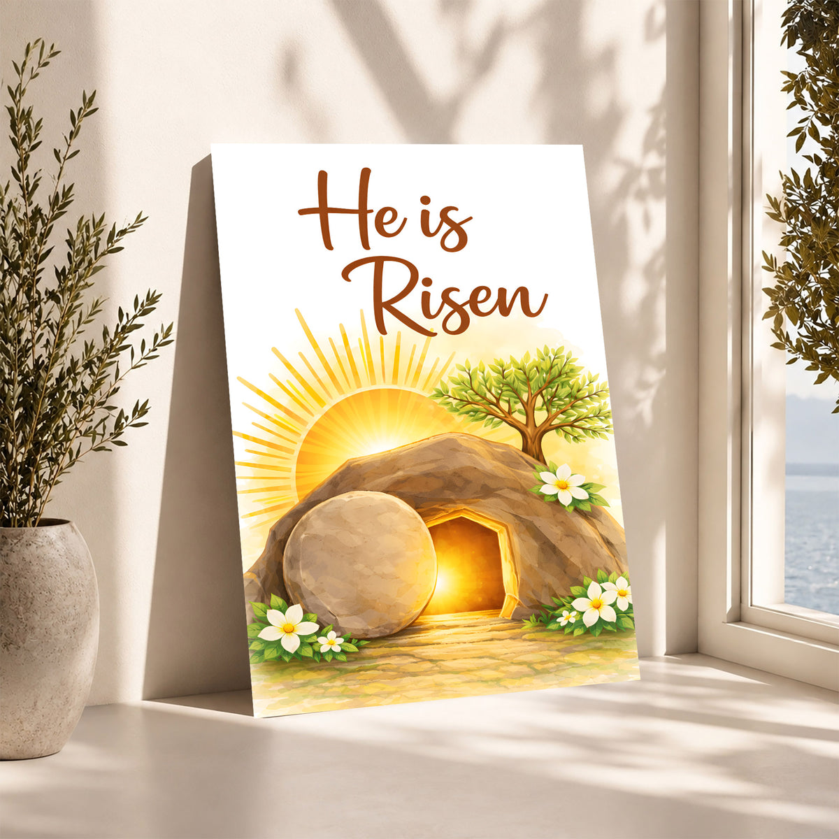 He Is Risen Resurrection Wall Art Poster/Canvas