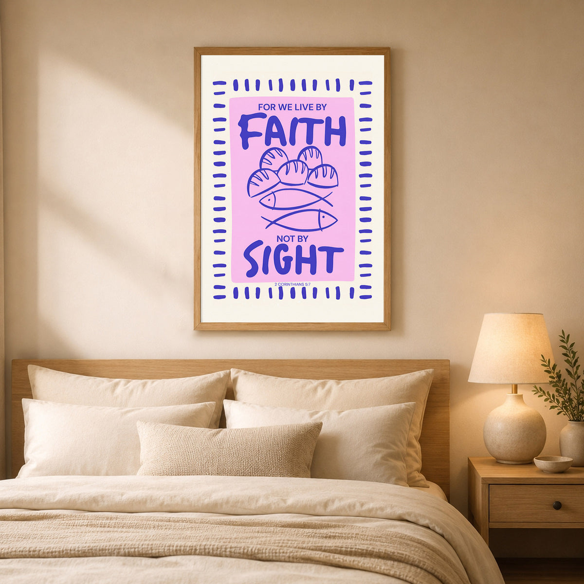 Faith Not Sight Bible Verse Poster/Canvas