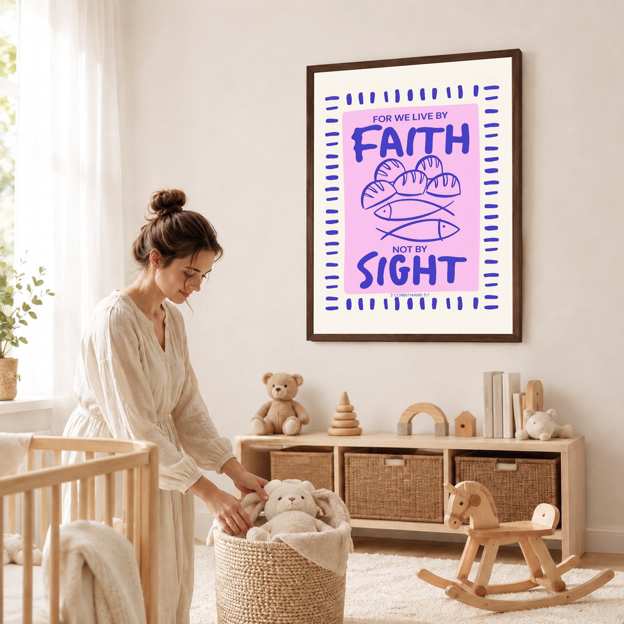 Faith Not Sight Bible Verse Poster/Canvas